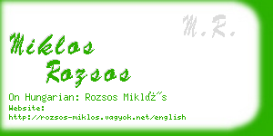 miklos rozsos business card